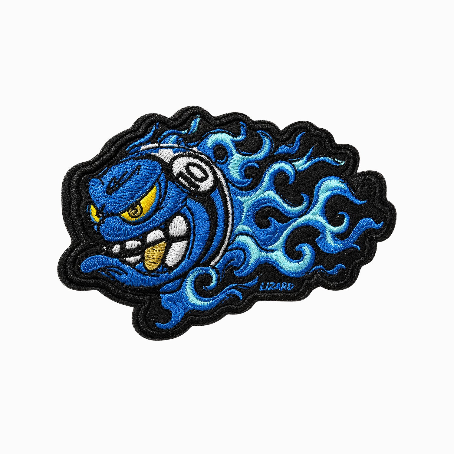 Lizard Embroidered Cue Case Sticker