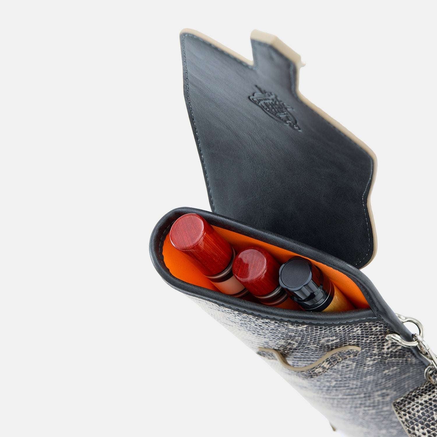 Lizard Lizard-embossed Knife Series Cue Case 2B3S