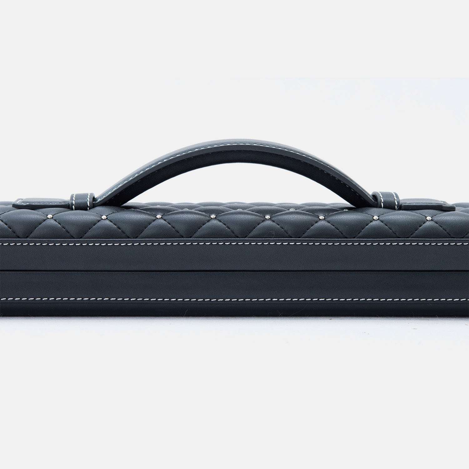 Little fragrance wind with studs snooker cue case-Grey