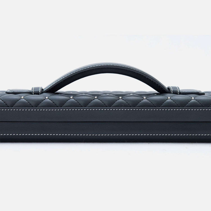 Little fragrance wind with studs snooker cue case-Grey