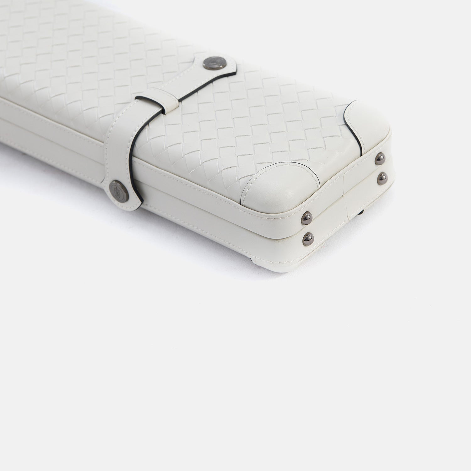 Weaving pattern 3 slots cue case-White