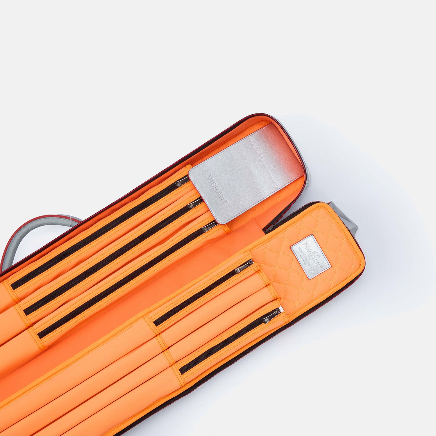 Rainbow cue bag- Metallic Silver