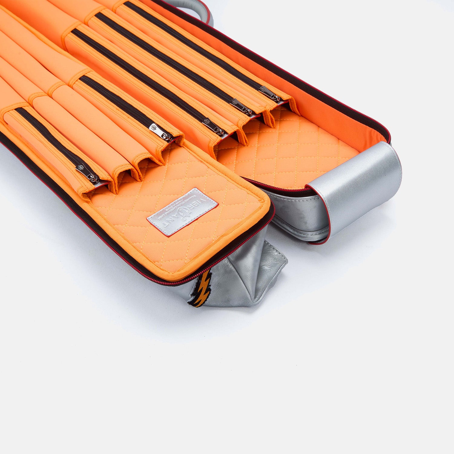 Rainbow cue bag- Metallic Silver