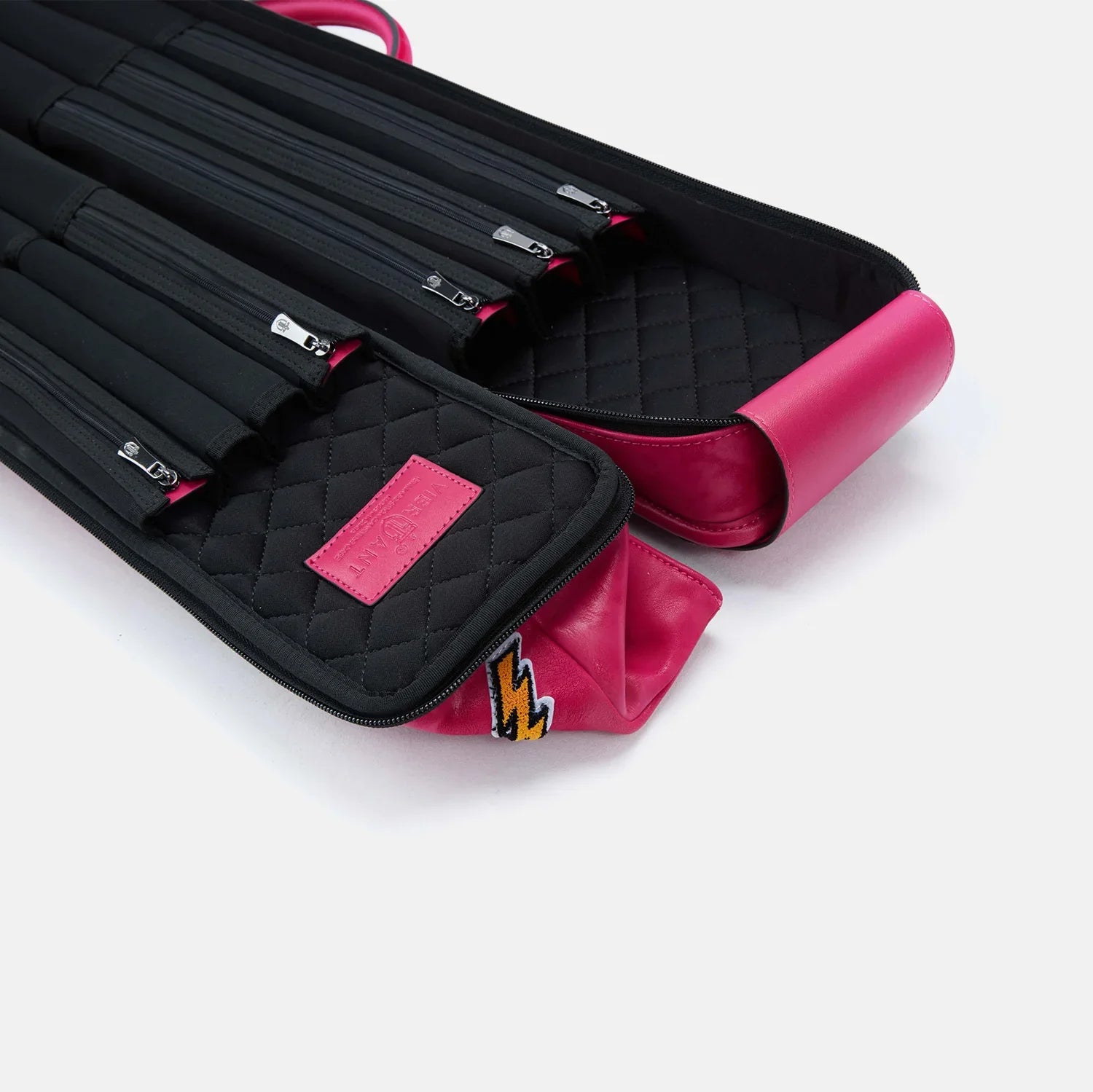 Rainbow cue bag-Rose red