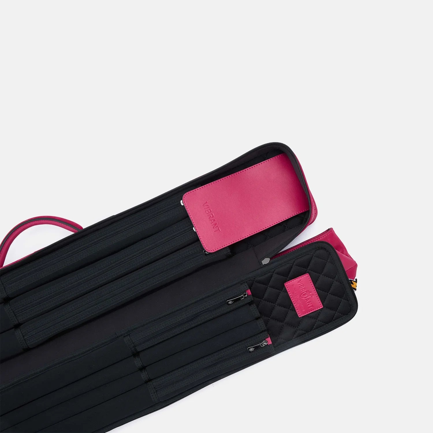 Rainbow cue bag-Rose red