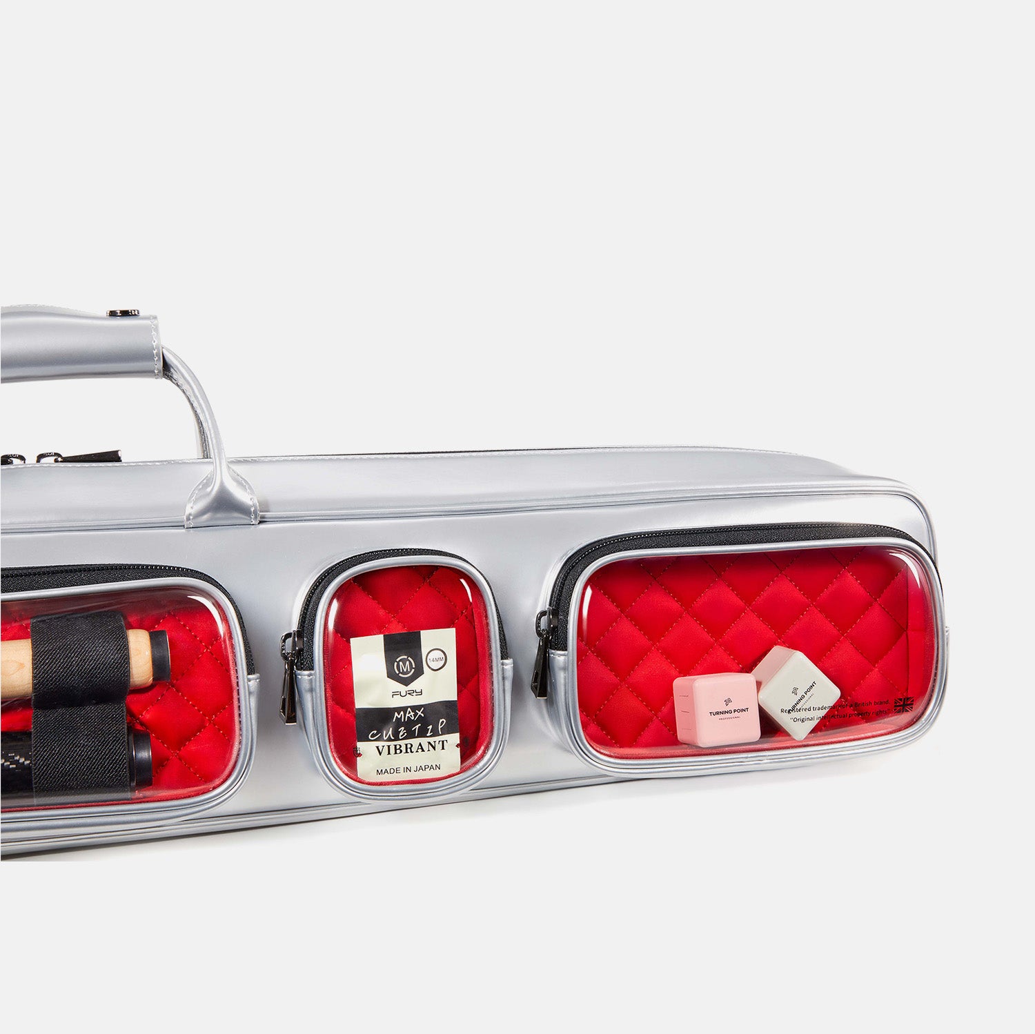 Holographic cue bag-Apple green