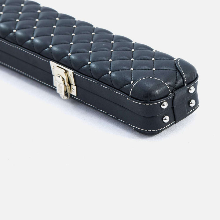 Little fragrance wind with studs snooker cue case-Black