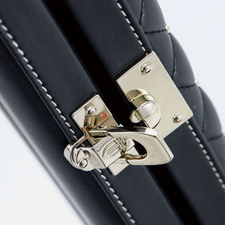 Little fragrance wind with studs snooker cue case-Grey