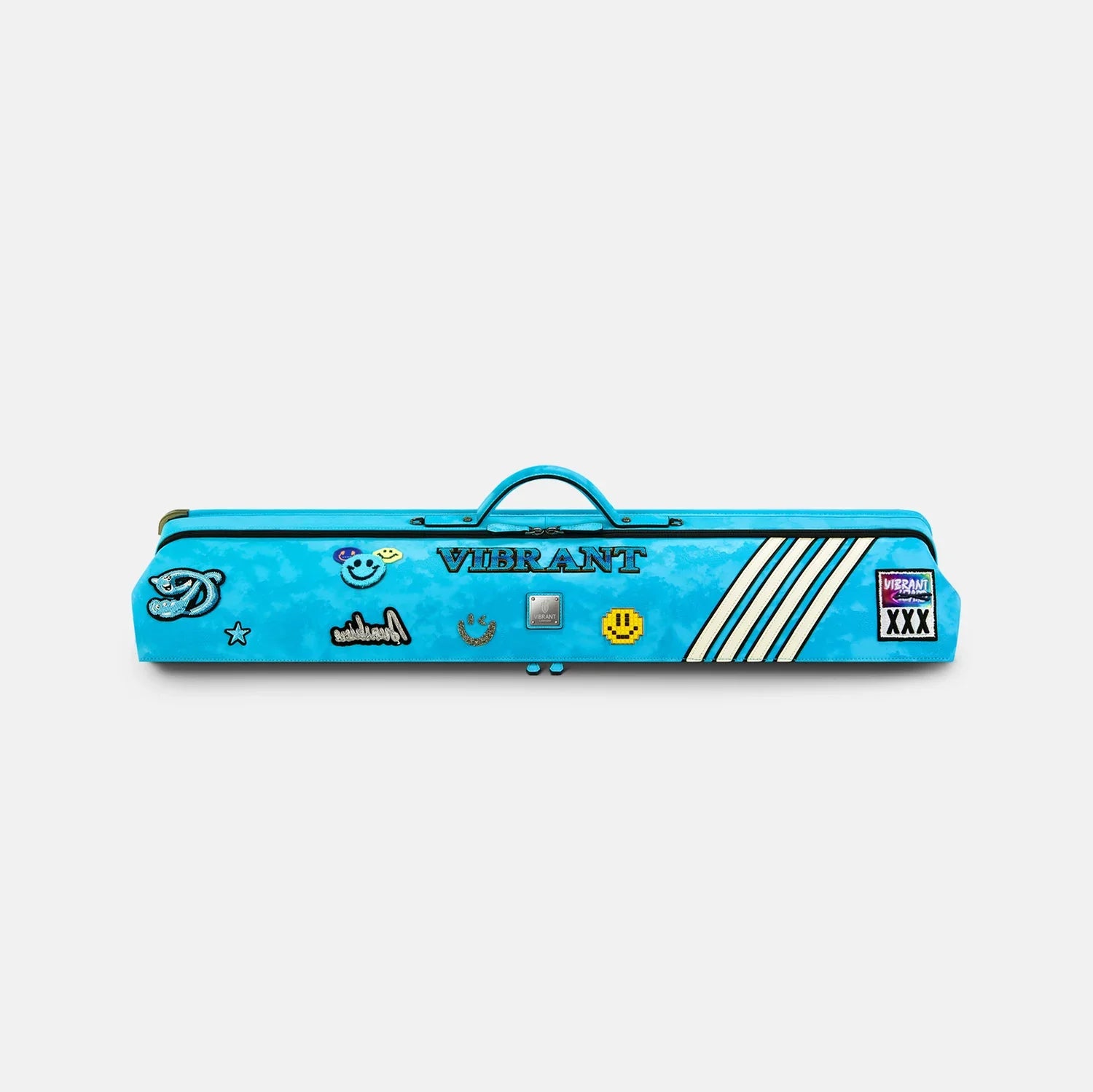 Rainbow cue bag-Bondi Blue
