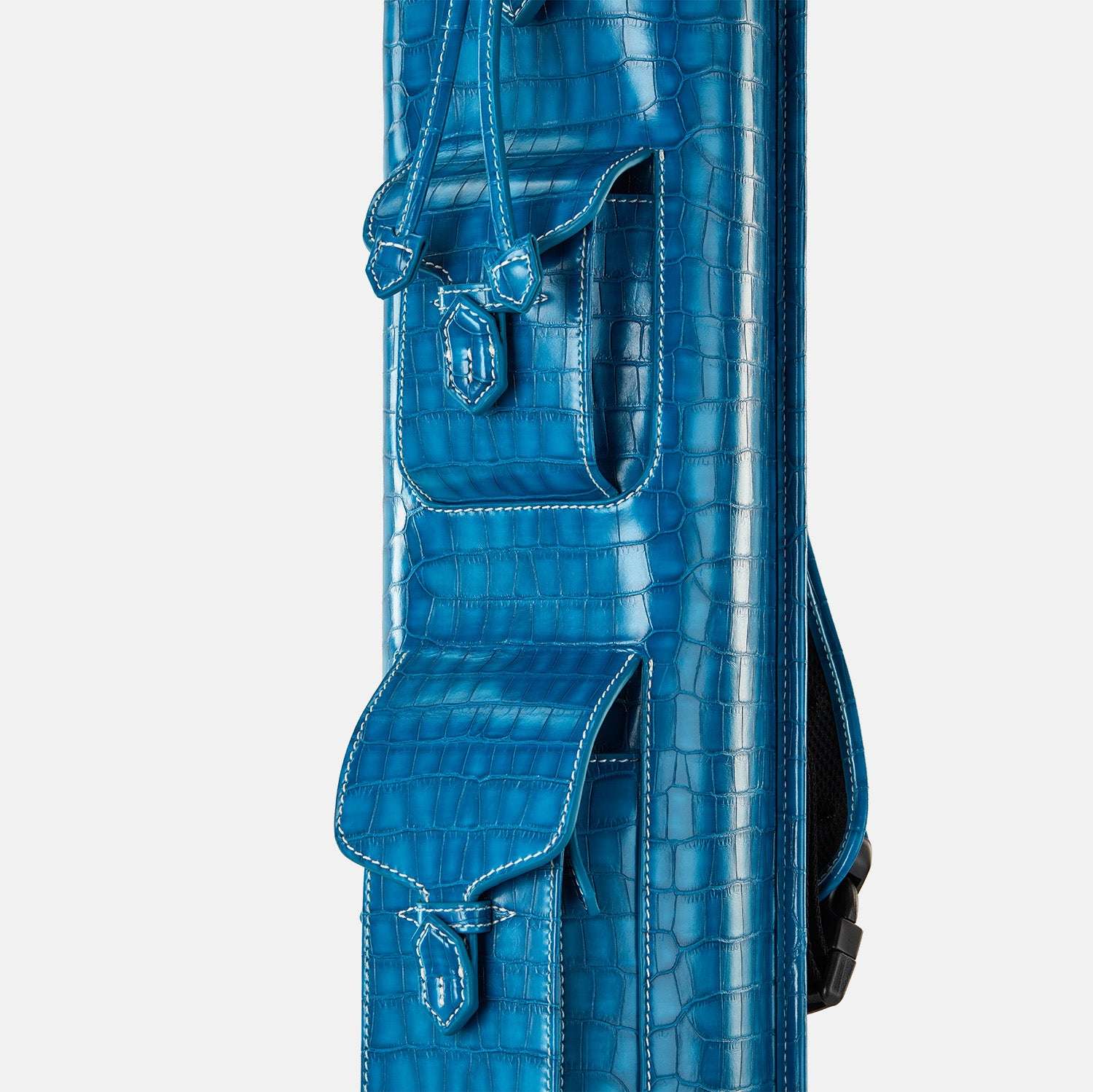 Piaget crocodile pattern cue bag-Red