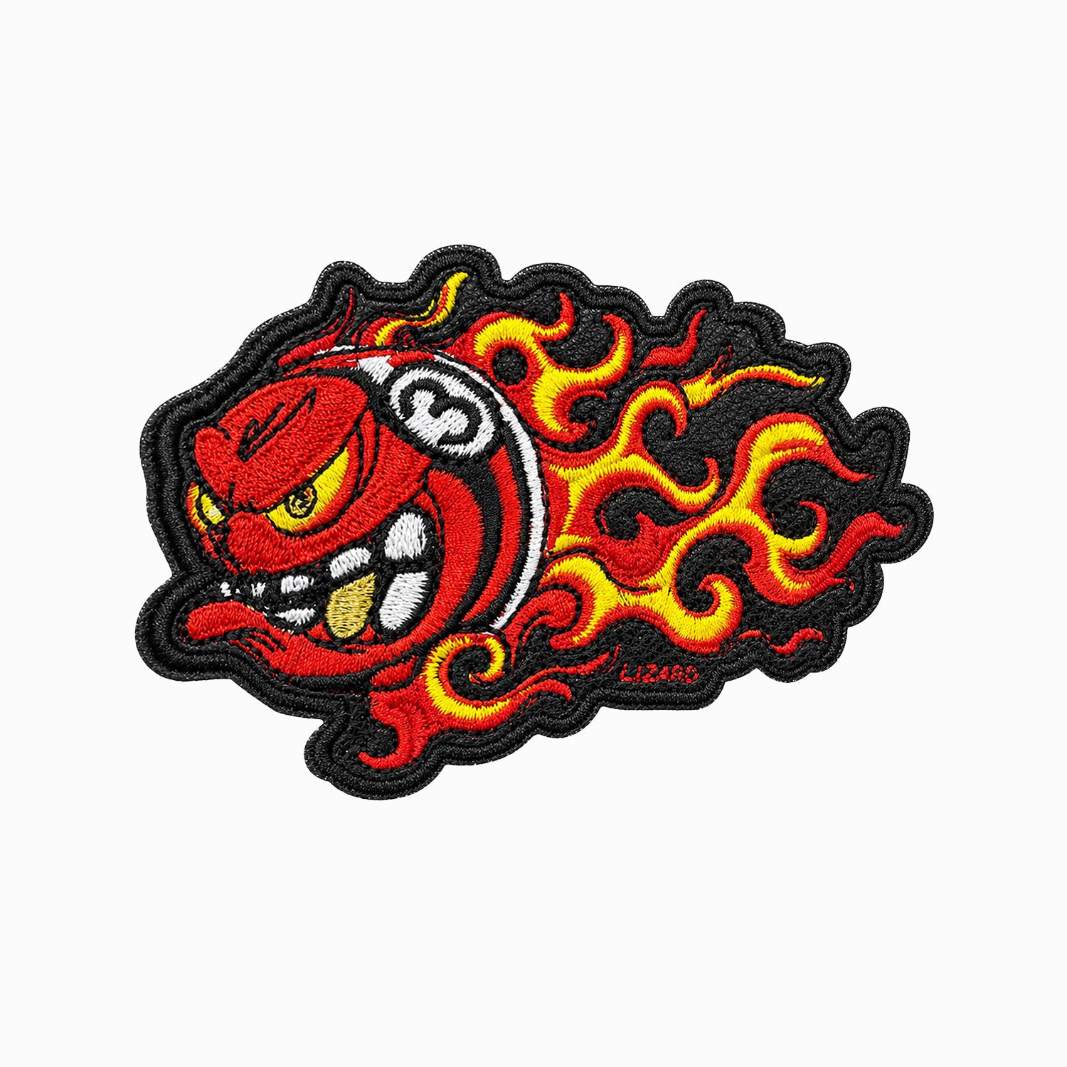 Lizard Embroidered Cue Case Sticker
