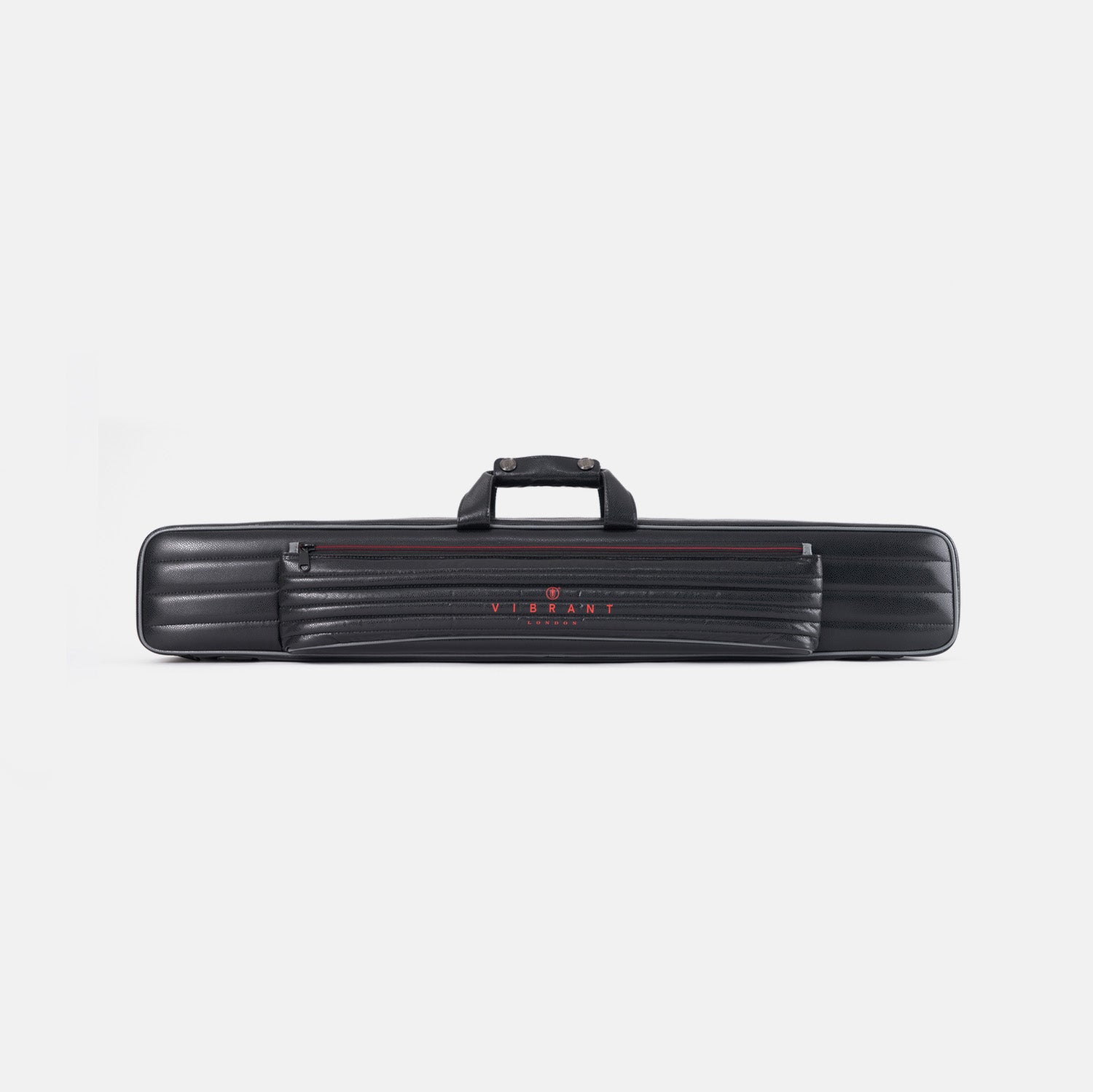 Black cue case with a brand logo on a white background